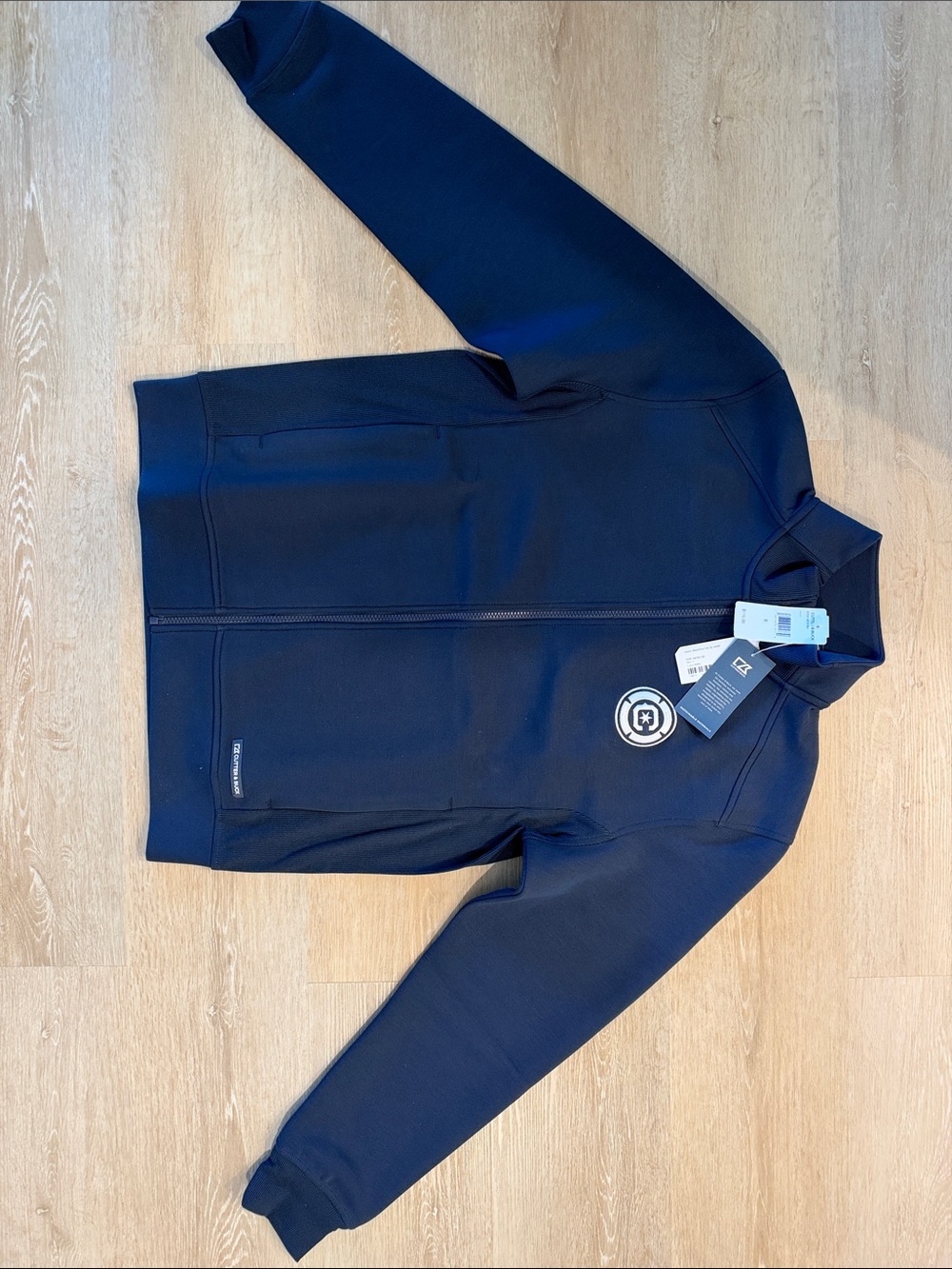 NWT Cutter & Buck Navy Full-Zip Jacket with Chicago Fire FC Logo